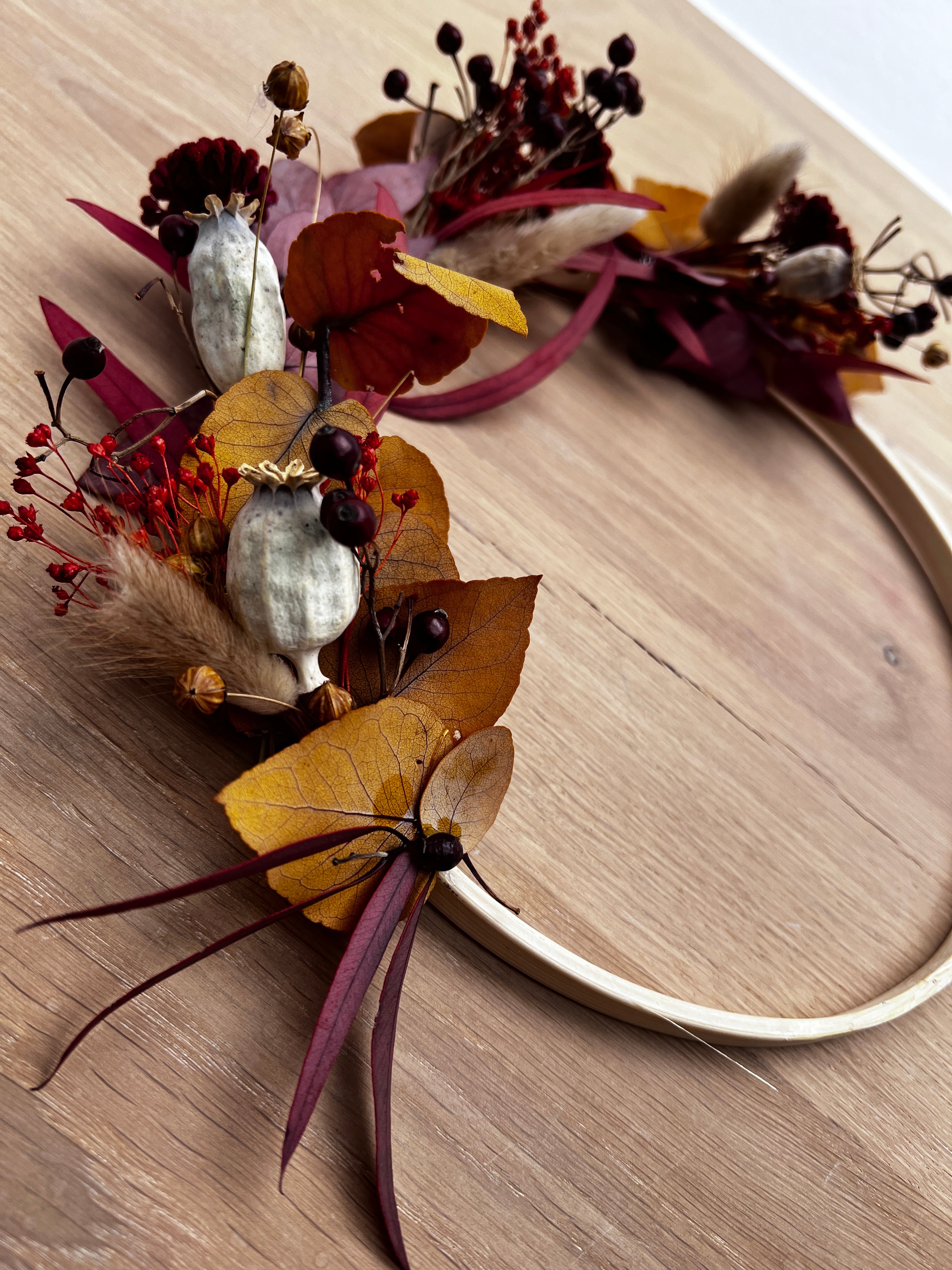 HERBST TROCKENBLUMENKRANZ