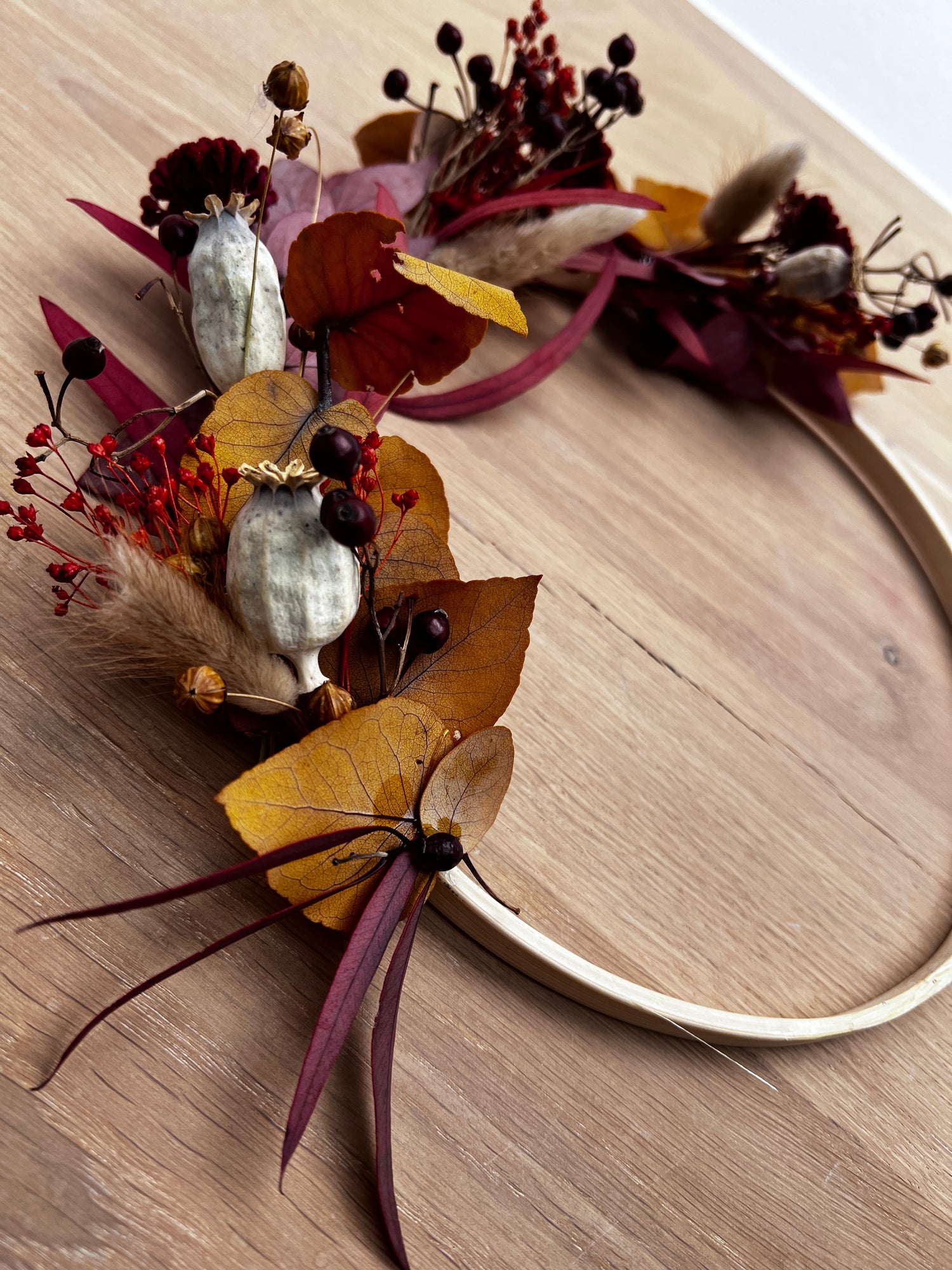 HERBST TROCKENBLUMENKRANZ